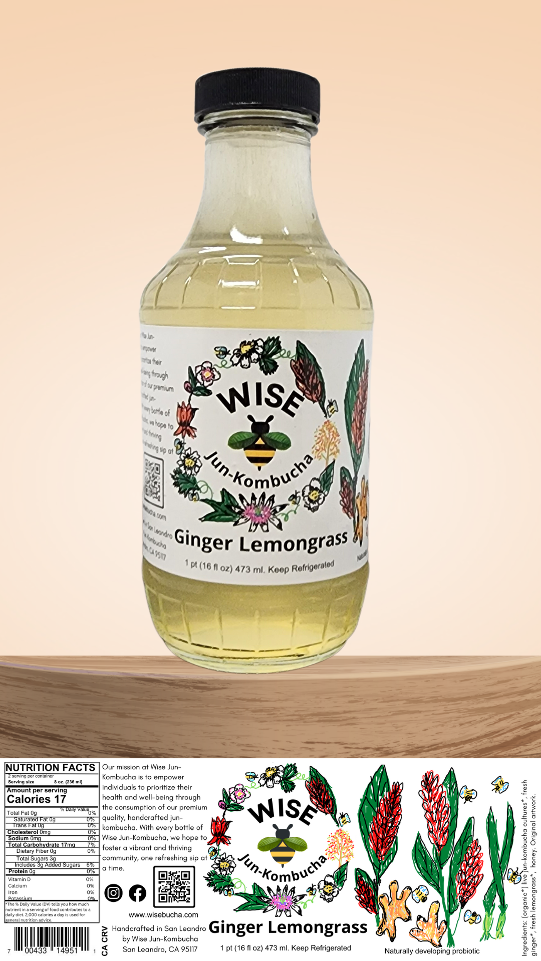 * Ginger Lemongrass Jun Kombucha