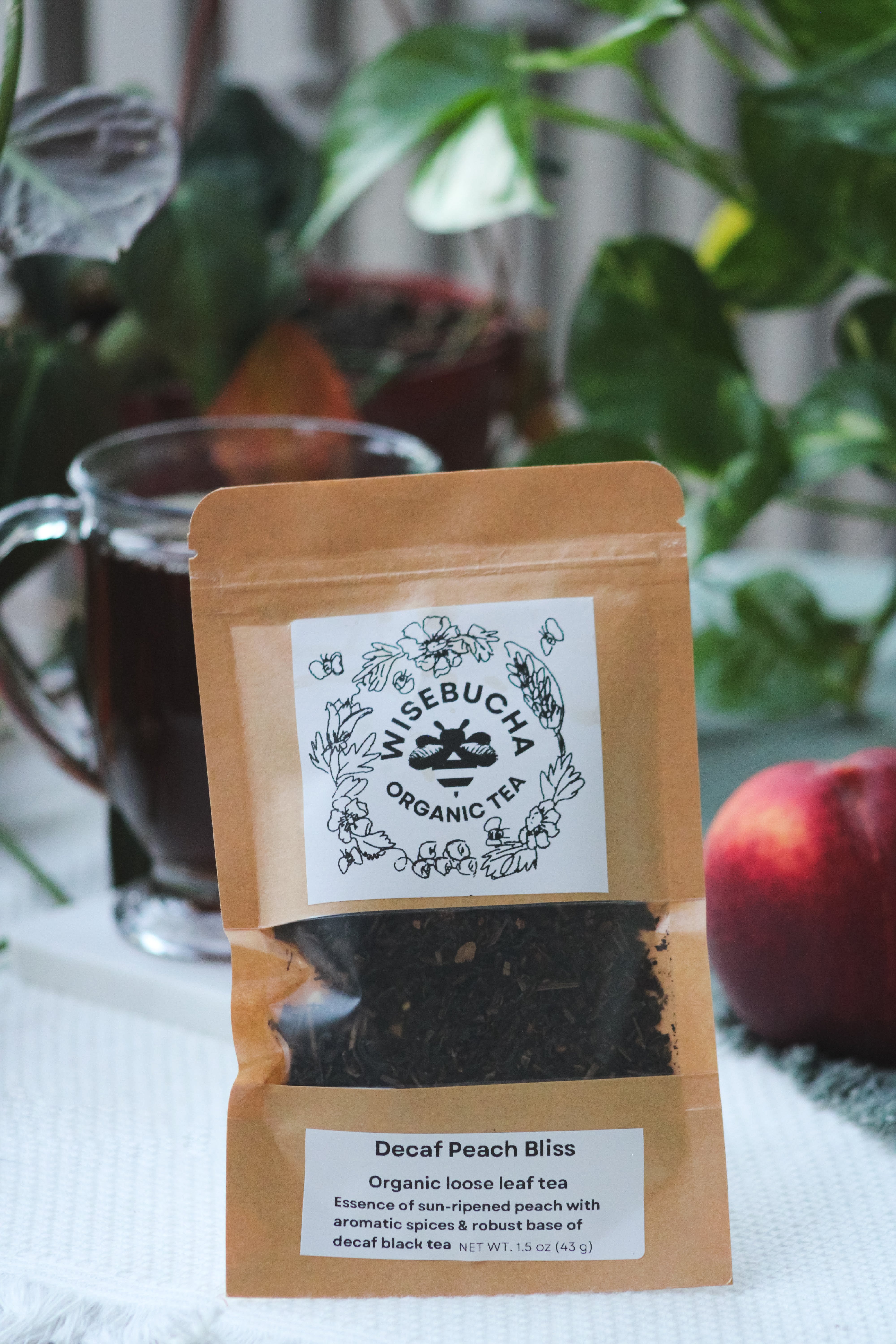 Decaf Peach Bliss Loose Leaf Tea